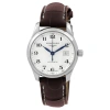 LONGINES LONGINES MASTER COLLECTION SILVER DIAL BROWN LEATHER BAND STAINLESS STEEL CASE AUTOMATIC LADIES WATC
