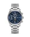 Longines Men's Swiss Automatic Master Stainless Steel Bracelet Watch 40mm In Blue/silver