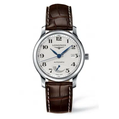 Longines Master Power Reserve Silver Dial Leather Strap Men's Watch L2.708.4.78.3