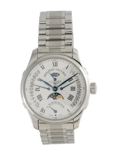 Pre-owned Longines Master Retrograde Moonphase Watch, 44mm In Multi