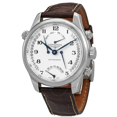 Longines Master Retrograde Seconds Automatic White Dial Men's Watch L2.715.4.78.3 In Brown