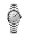 Longines Master Watch, 34mm In Silver/silver