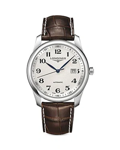 Longines Master Watch, 40mm In White/brown