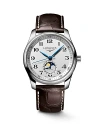 Longines Master Watch, 40mm In White/brown