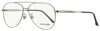 Longines Men's Aviator Eyeglasses Lg5003h 008 Gunmetal/black 56mm In Multi