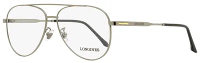 Longines Men's Aviator Eyeglasses Lg5003h 008 Gunmetal/black 56mm In Multi