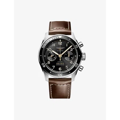 Longines Spirit Flyback Chronograph, 42mm In Black