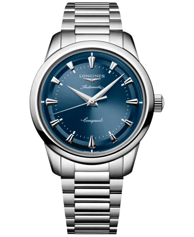Longines Men's Conquest Heritage Automatic Stainless Steel Watch 40mm In Metallic