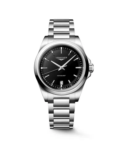 Longines Men's Conquest Silver Stainless Steel Strap Watch 38mm
