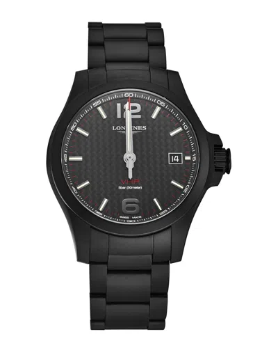 Longines Men's Conquest Watch In Black
