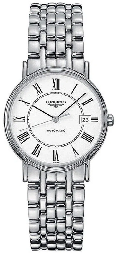 Pre-owned Longines Men's L4.821.4.11.6 'presence' Stainless Steel Watch