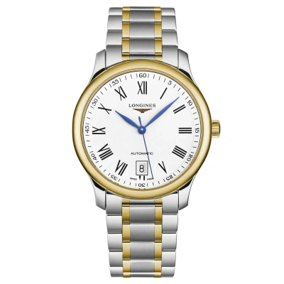 Pre-owned Longines Men's 'master Collection' White Dial Bracelet Automatic L2.628.5.11.7 In Gold