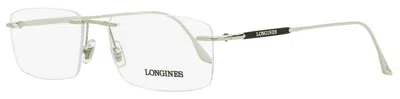 Longines Men's Rimless Eyeglasses Lg5001h 016 Palladium 56mm In Multi