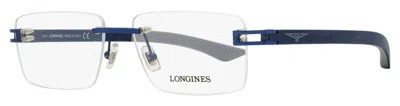 Longines Men's Rimless Eyeglasses Lg5006h 090 Blue 55mm In Multi