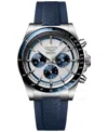 Longines Men's Swiss Automatic Chronograph Conquest Blue Rubber Strap Watch 42mm In No Color