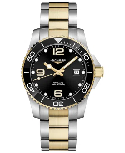LONGINES MEN'S SWISS AUTOMATIC HYDROCONQUEST TWO-TONE STAINLESS STEEL BRACELET WATCH 41MM