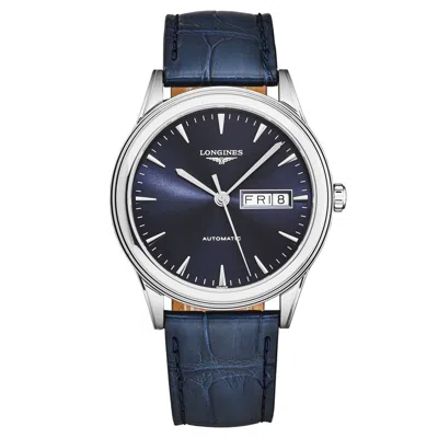 Pre-owned Longines Mens 'flagship' Blue Dial Blue Strap Automatic Watch L4.899.4.92.2
