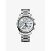 Longines Men's Swiss Automatic Chronograph Master Stainless Steel Bracelet Watch 40mm In Silver