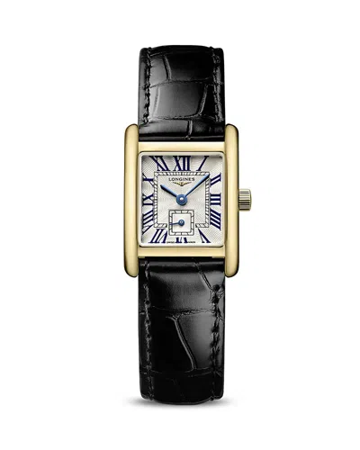 Longines Mini Dolcevita Watch, 22mm X 29mm In Black