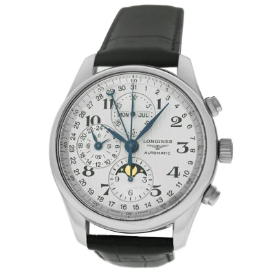Longines Master Collection Moonphase Automatic Chronograph 42 Mm Men's Watch L27734783 In Black / Silver / Skeleton