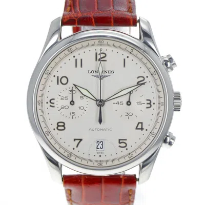 Longines Master Collection Chronograph Automatic White Dial Men's Watch L2.629.4 In Brown / White