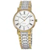 Longines Presence Automatic Stainless Steel & Yellow Gold Plated White Dial Men's Watch L4.921.2.11.7 In White