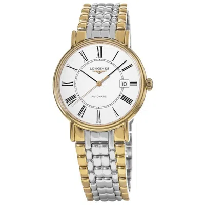 Longines Presence Automatic Stainless Steel & Yellow Gold Plated White Dial Men's Watch L4.921.2.11.7