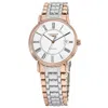 Longines Presence White Dial Rose Gold And Stainless Steel Men's Watch L4.921.1.11.7 In White