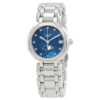 Pre-owned Longines Prima Luna Quartz Diamond Ladies Watch L8.115.4.98.6