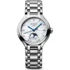 Longines Primaluna Moonphase Mother-of-pearl Bracelet Watch, 34mm In Metallic