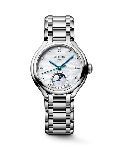 Longines Primaluna Moonphase Watch, 34mm In Metallic