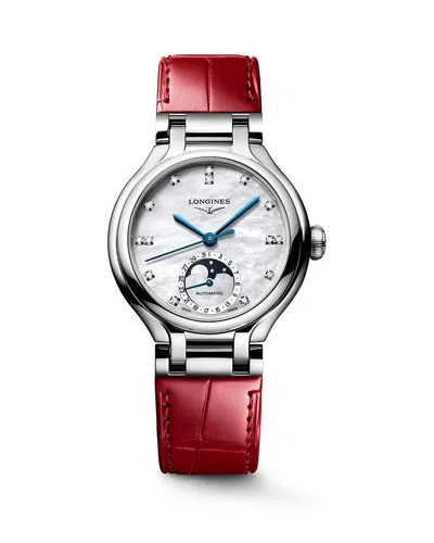 Longines Primaluna Moonphase Watch, 34mm In Black