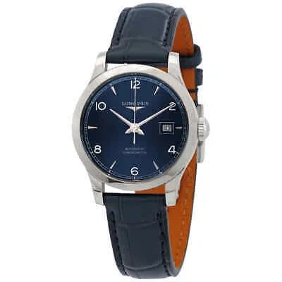 Pre-owned Longines Record Automatic Blue Dial Ladies Watch L23214964