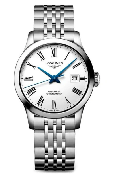 LONGINES LONGINES RECORD AUTOMATIC BRACELET WATCH, 30MM