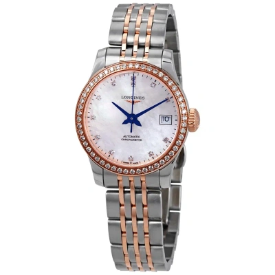 Longines Record Automatic Diamond Ladies Watch L2.320.5.89.7 In Gray
