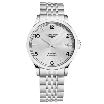Longines Record Automatic Silver Dial Watch L28204766 In Metallic