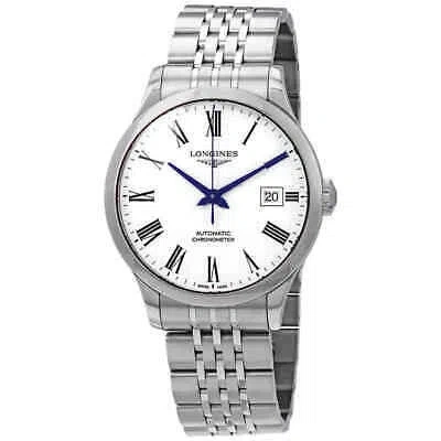 Pre-owned Longines Record Automatic White Dial Men's Watch L28204116