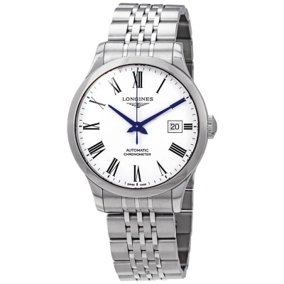 Longines Record Automatic White Dial Men's Watch L28204116 In Metallic