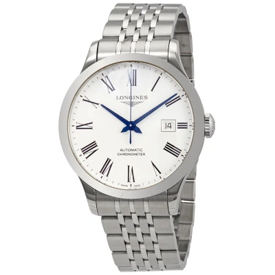 Longines Record Automatic White Dial Men's Watch L28214116 In Metallic