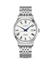Longines Record Watch, 40mm In White/silver