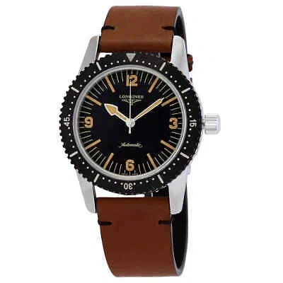 Pre-owned Longines Skin Diver Automatic Black Dial Watch L2.822.4.56.2