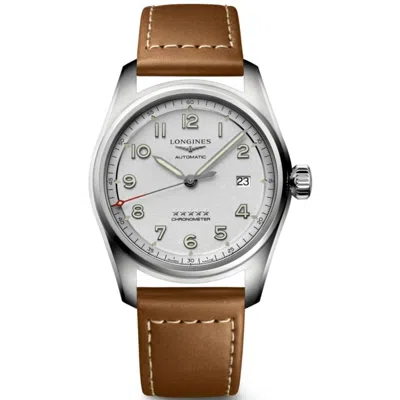 Longines Spirit Automatic Silver Dial Leather Strap Men's Watch L3.810.4.73.2
