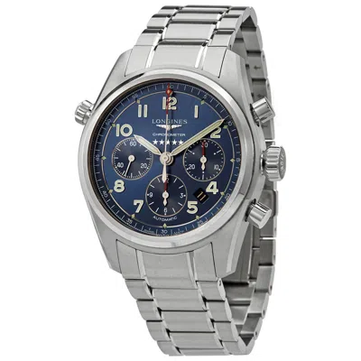 Longines Spirit Chronograph Automatic Blue Dial Watch L3.820.4.93.6 In Metallic