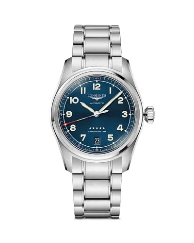 Longines Spirit Chronometer Watch, 37mm In Blue/silver