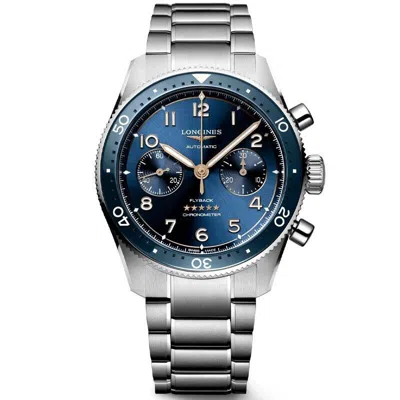 Pre-owned Longines Spirit Flyback 42mm Chronograph Blue Dial Men's Watch L38214936
