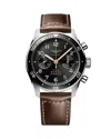 Longines Spirit Flyback Chronograph, 42mm In Black/brown