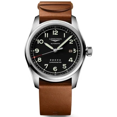 Longines Spirit Prestige Edition Automatic Black Dial Leather Strap And Steel Bracelet Men's Watch L3.811.4.5