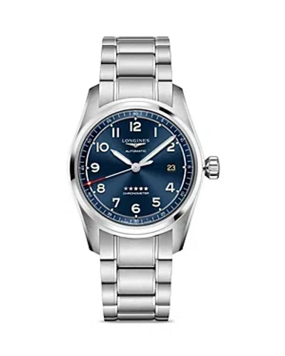 Longines Spirit Watch, 40mm In Blue/silver
