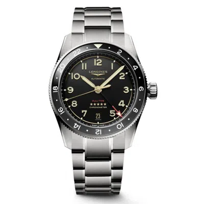 Pre-owned Longines Spirit Zulu Time 39mm Titanium Anthracite Men's Watch L3.802.1.53.6