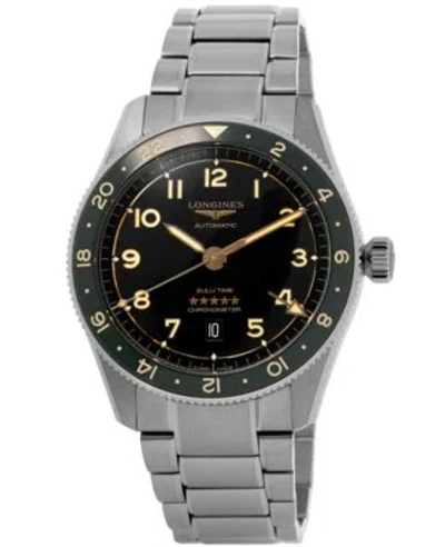 Pre-owned Longines Spirit Zulu Time Automatic Anthracite Men's Watch L3.812.4.63.6